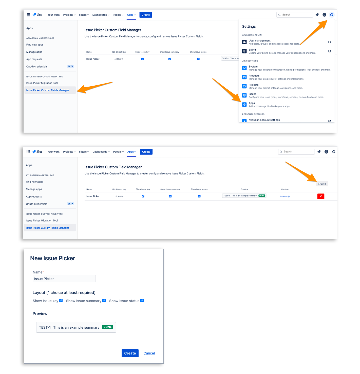 Preview Issue Picker for Jira Cloud