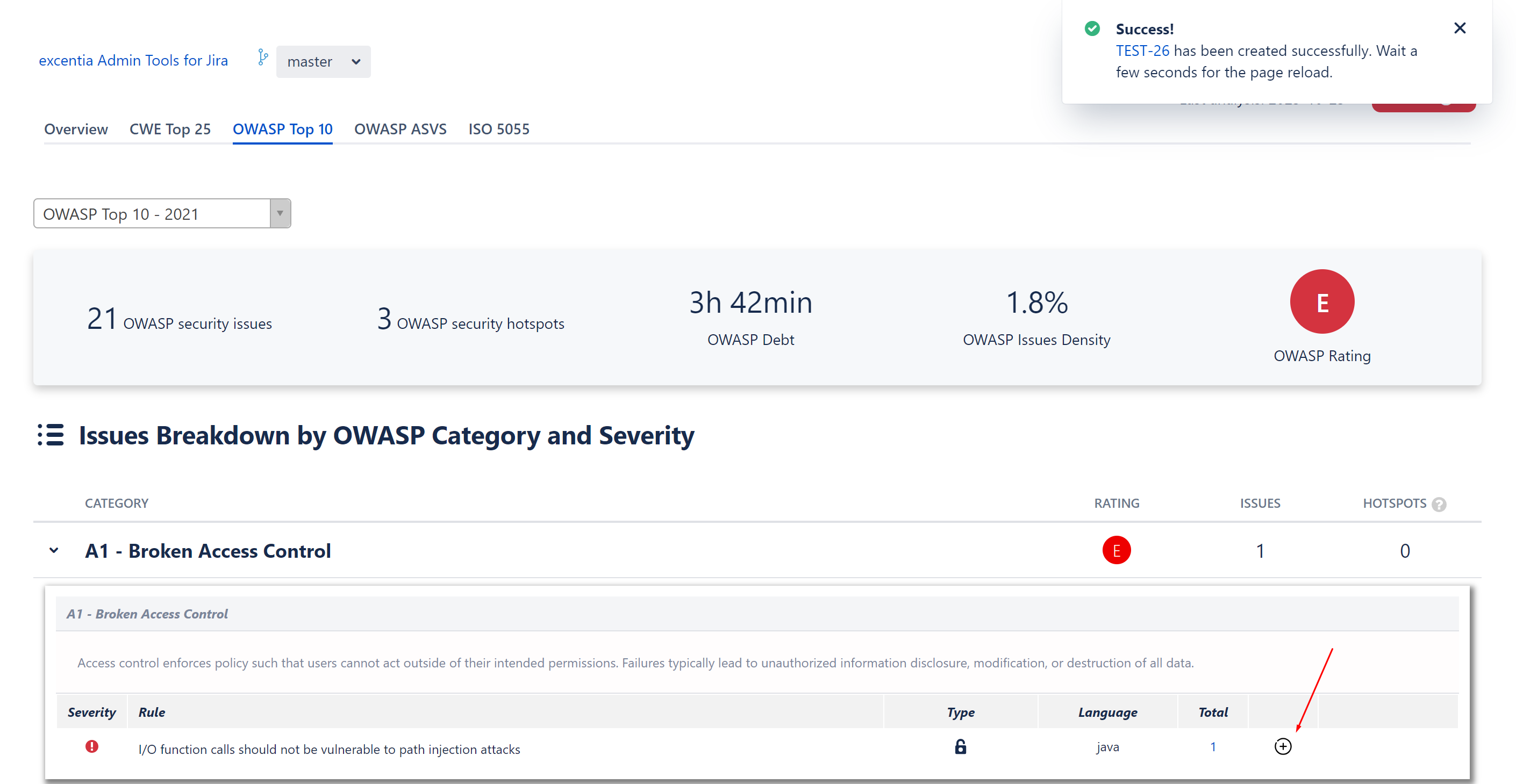 Crea issues en Jira desde OWASP