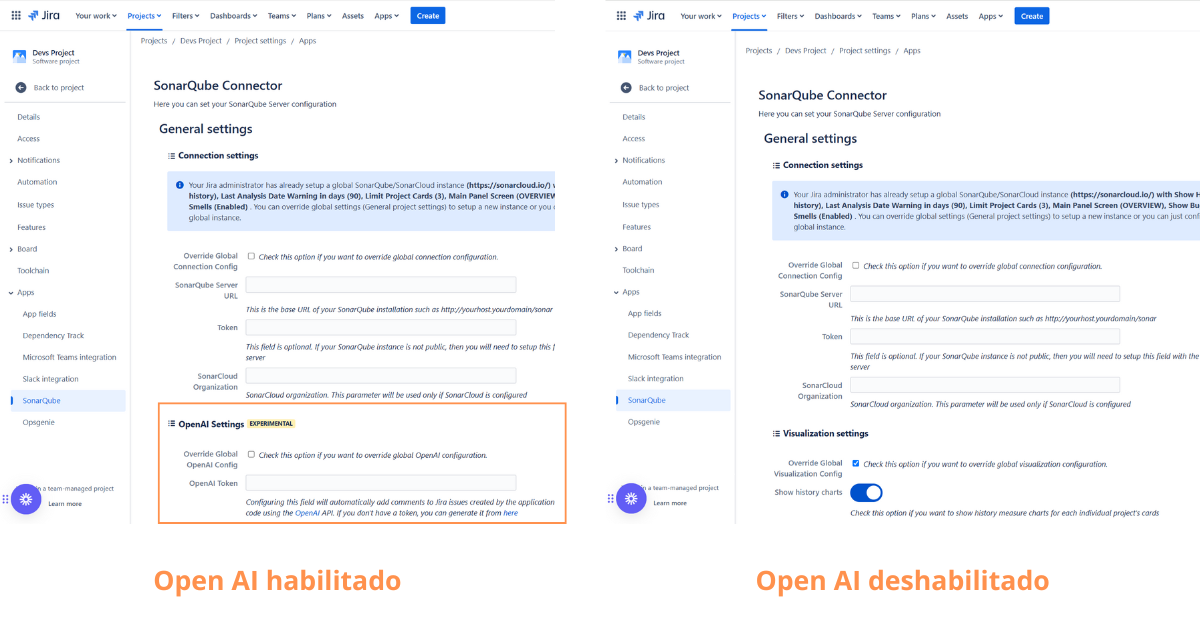 SonarQube Connector for Jira Cloud Open AI