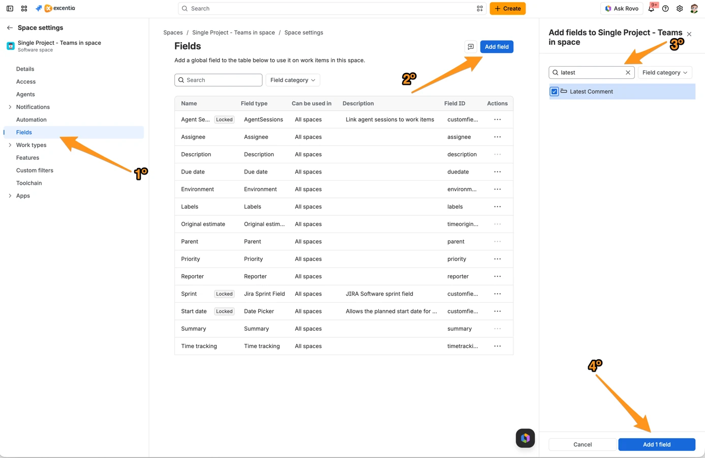 Configuration Latest Comment Field Work Item configuration