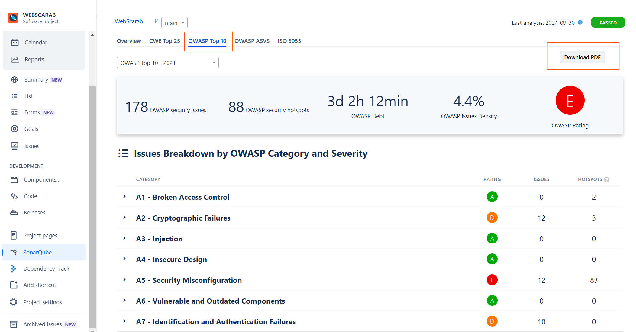 OWASP Top 10 SonarQube Connector for Jira Cloud OWASP Top 10