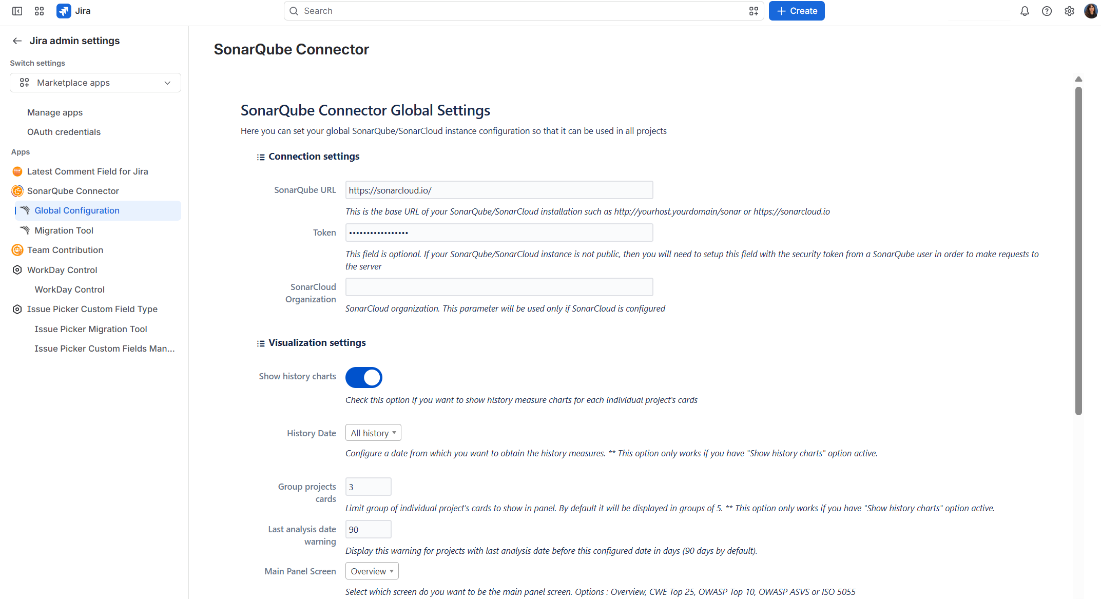 Configurar la conexión de SonarQube Server o Cloud con Jira