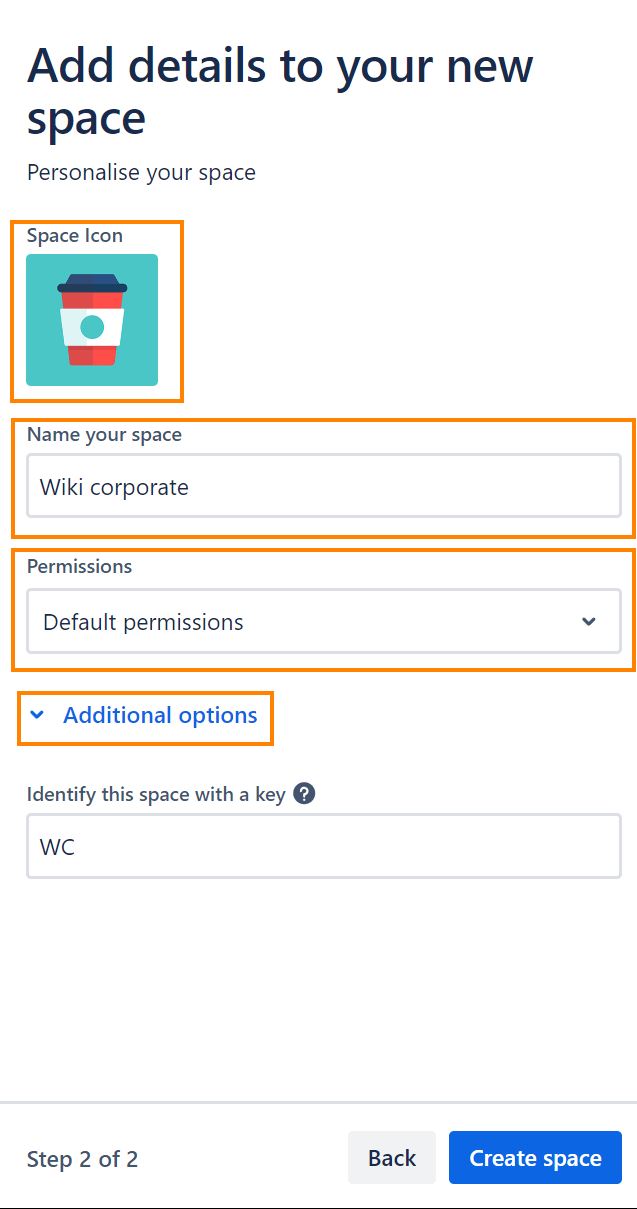 Cómo configuración del espacio de Confluence