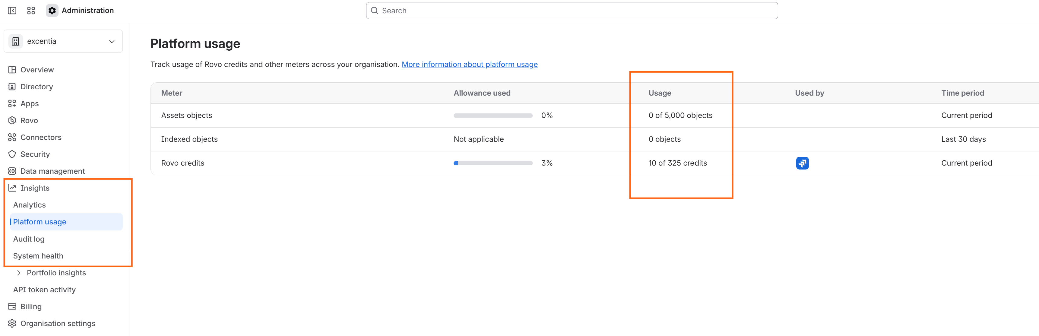 Consulta los limites por app en la Administracion de Atlassian