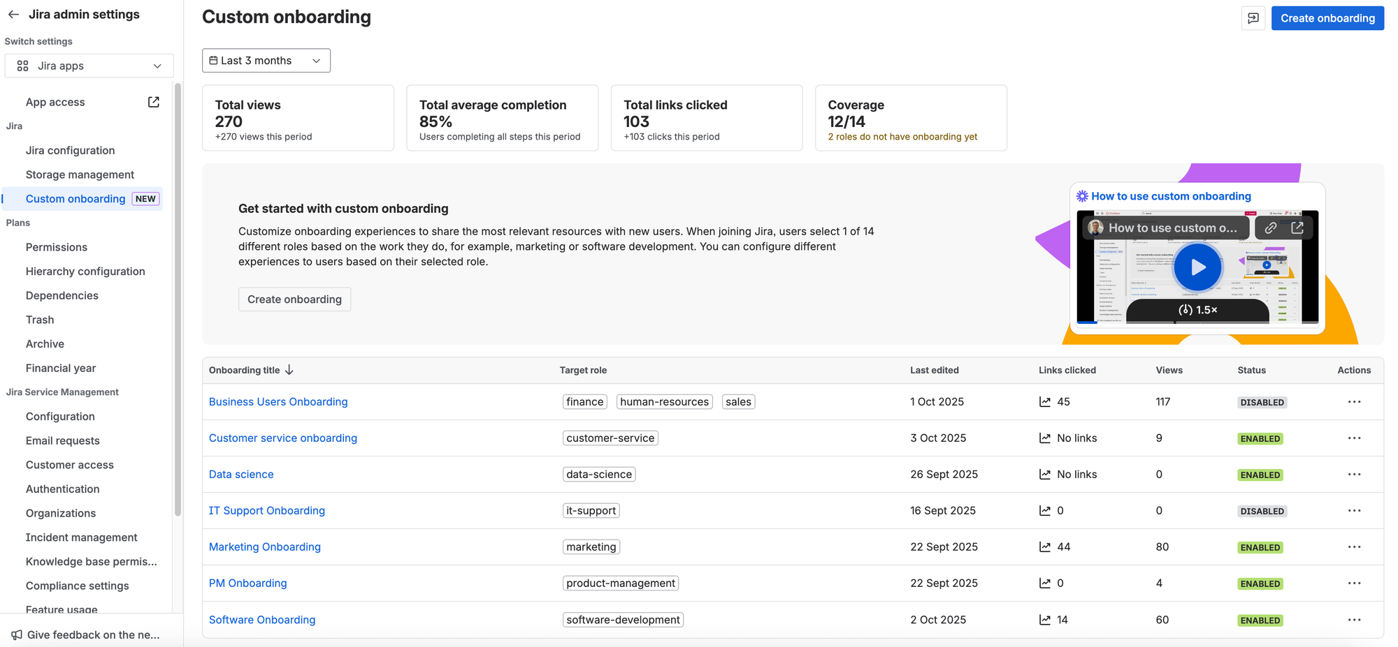 Jira Customer onboarding