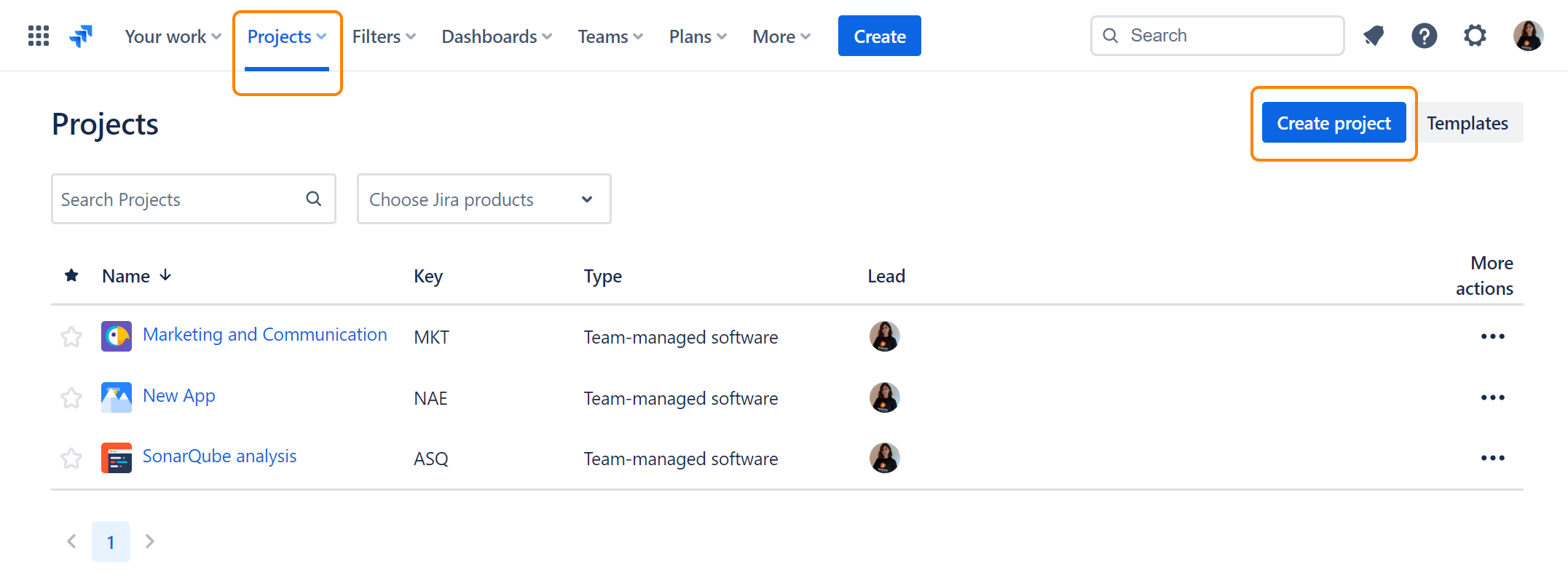 Crear proyecto en Jira Software