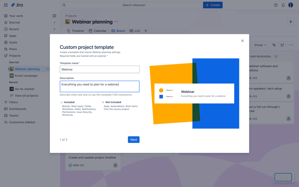 Plantillas personalizadas de proyectos en Jira