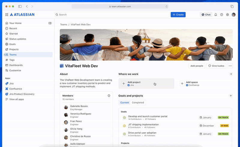 Teams en Jira y Confluence