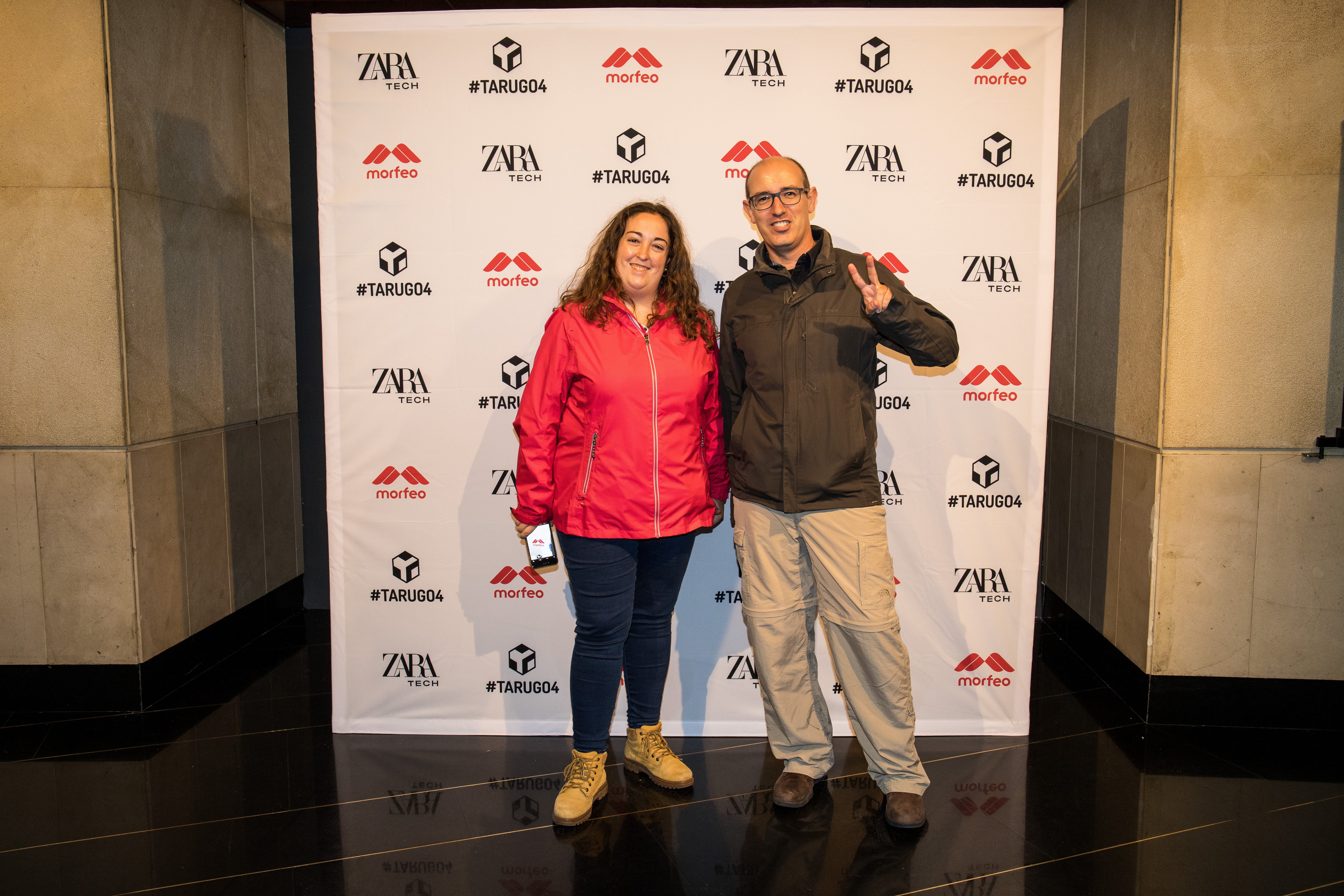 Antonio Calero y Andrea Crespo en el photocall del cine tarugo