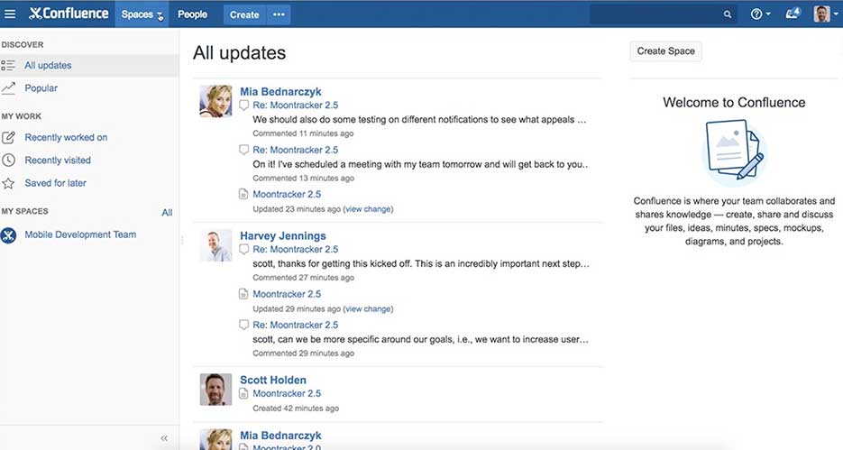 Notificaciones en Confluence