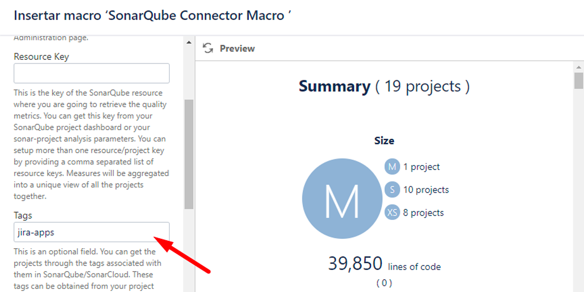 Ver los proyectos de SonarCloud y SonarQube en Confluence