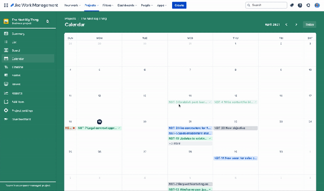 Calendar View