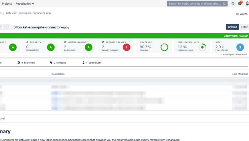 Ver las métricas de SonarQube / Sonarcloud en Bitbucket