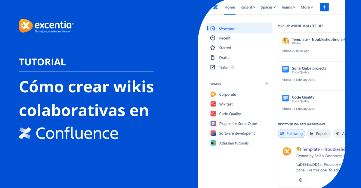 Cómo crear wikis colaborativas en Confluence